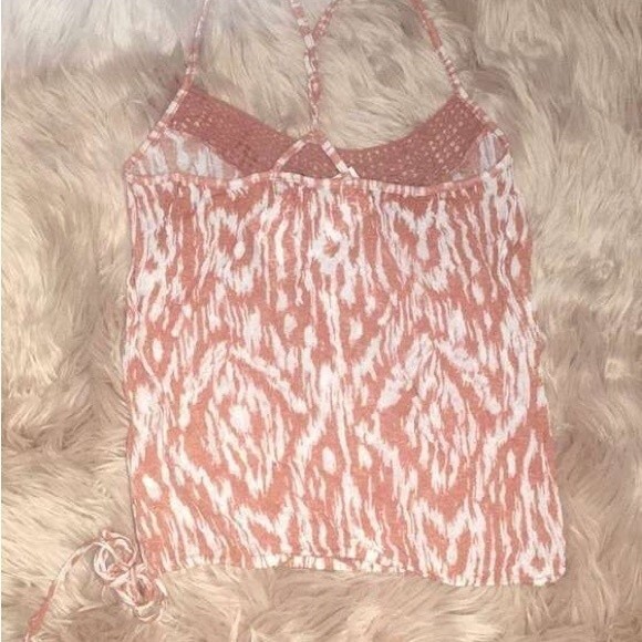 Forever 21 Orange & White Zebra Stripe Light Weight Breezy Sleeveless Tank Top - Picture 5 of 5